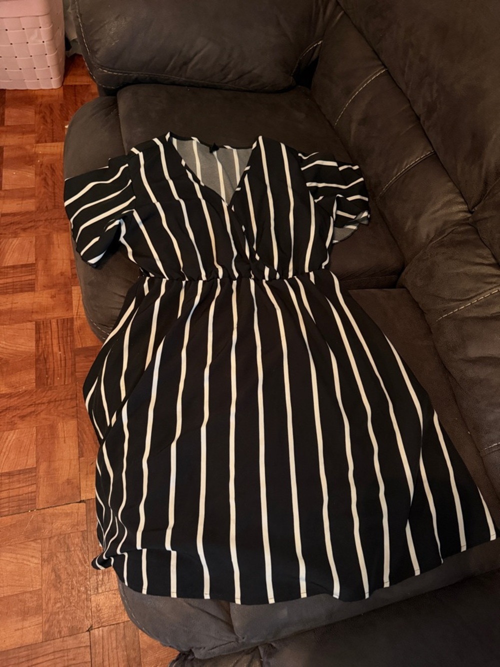 Black and White Striped Women’s Dress